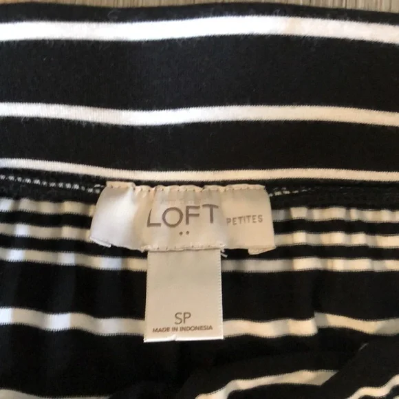 Loft Petites Maxi Skirt Black And White Striped  Size SP - Picture 6 of 15